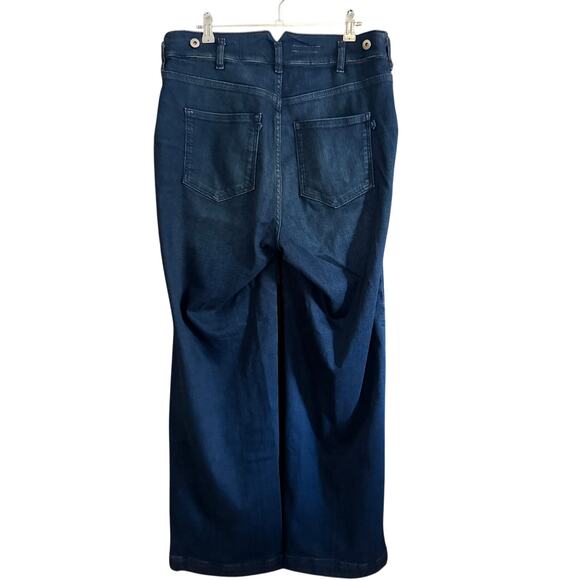 PILCRO | Dark Blue Wide Leg Trouser Jeans with Button Details | Size 28 - Picture 2 of 7